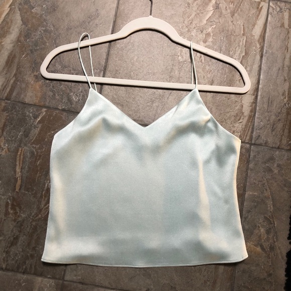Alice + Olivia Tops - Alice + Olivia Silk Tank Top light blue